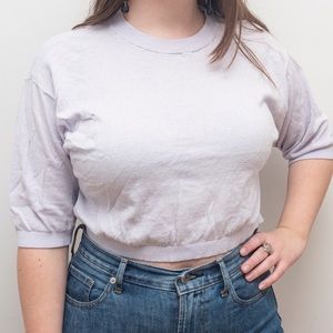 LILAC CROP SWEATER